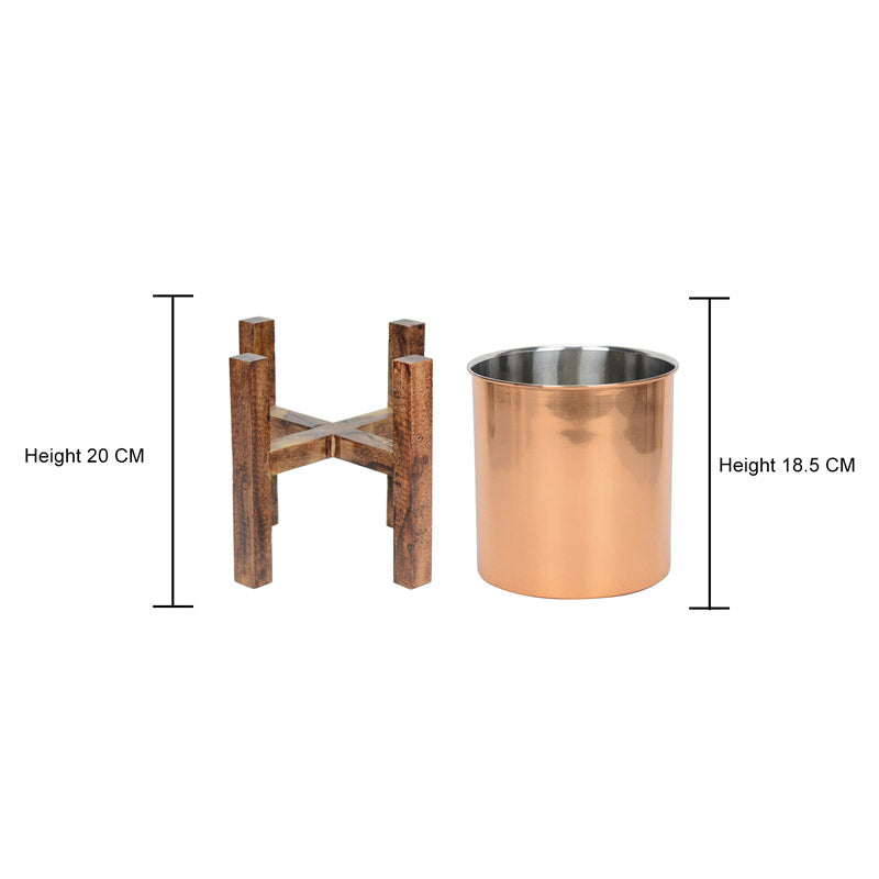 Buy Hita Stainless Steel Planter - Copper Pots & Planters from Vaaree