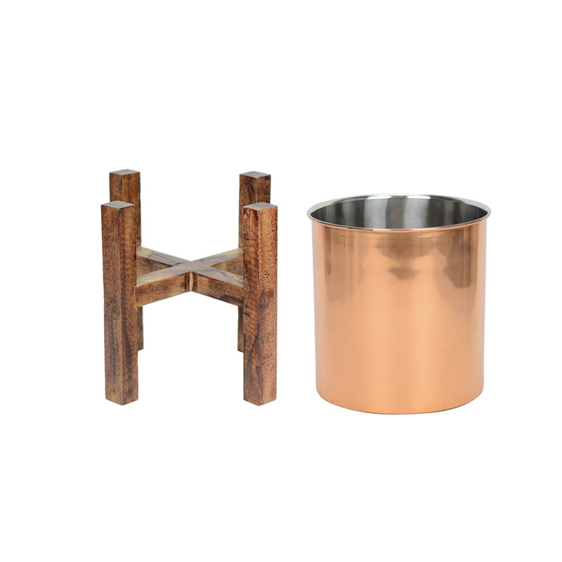 Buy Hita Stainless Steel Planter - Copper Pots & Planters from Vaaree