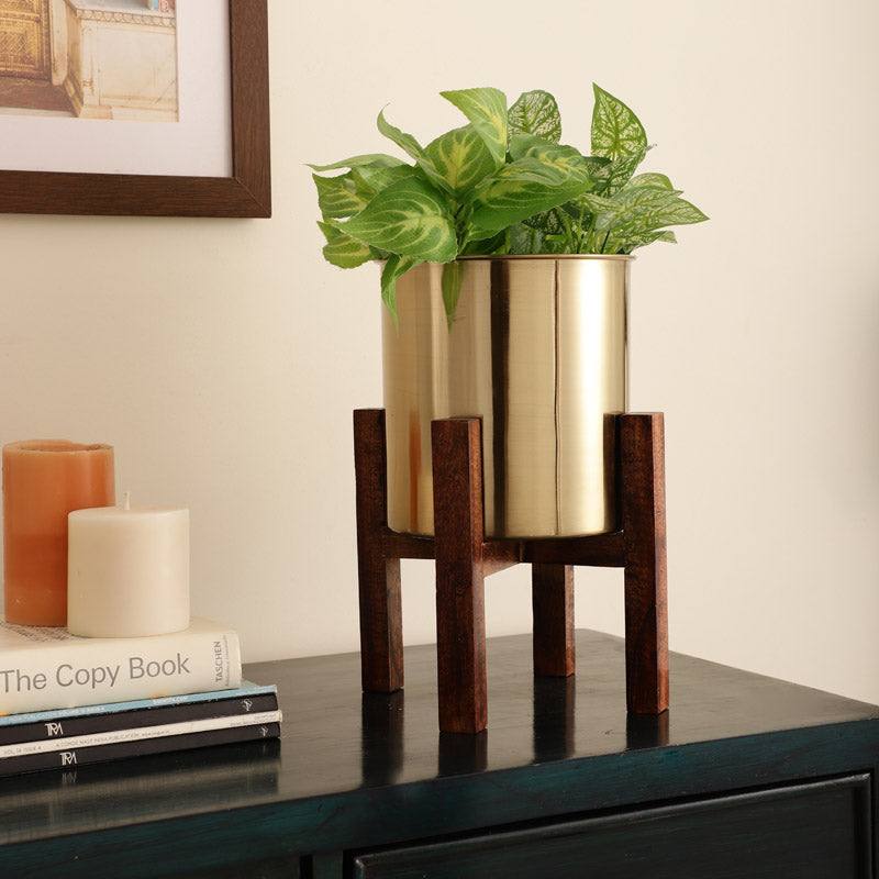 Buy Hita Stainless Steel Planter - Gold Pots & Planters from Vaaree