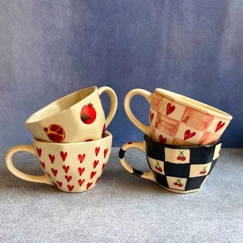 Buy Brovo Ceramic Cup (250 ML) - Set of Four Mug & Tea Cup from Vaaree