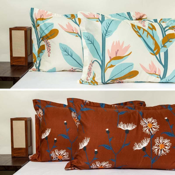 Buy Defining Abstract Nature Pillow Cover - Set of Four at Vaaree online | Beautiful Pillow Covers to choose from