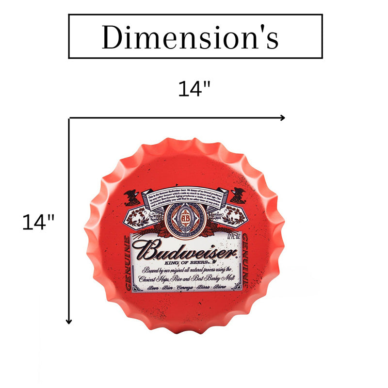 Buy Budweiser Red Bottle Cap Wall Accent Wall Accents from Vaaree