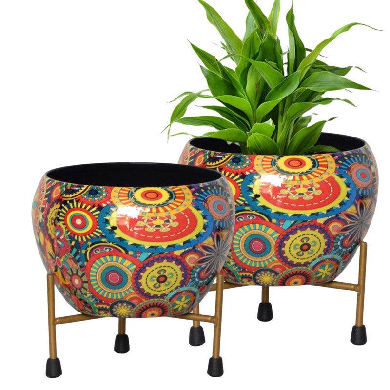 Buy Kairali Ethnic Planter With Stand - Set Of Two Pots & Planters from Vaaree