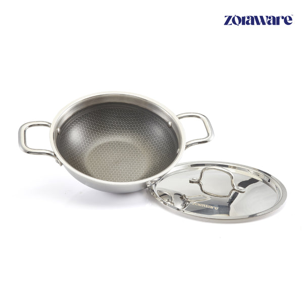 Buy Zoraware Kadhai With Lid - 3600 Ml/11 Inches Kadhai from Vaaree