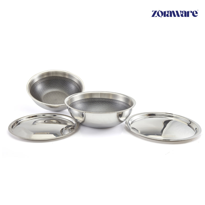 Buy Zoraware Kadhai With Lid - 2000 Ml/9.4 Inches Kadhai from Vaaree