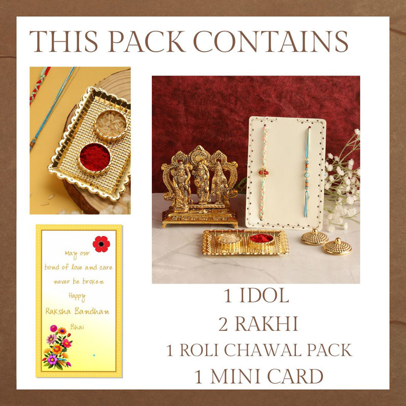 Buy Ramayana Rudraksha & Evil Eye Rakhi Hamper Rakhi Hamper from Vaaree