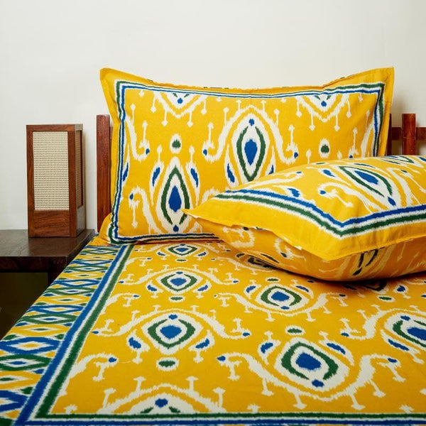 Buy Vibrant Rhapsody Bedsheet - Yellow at Vaaree online | Beautiful Bedsheets to choose from