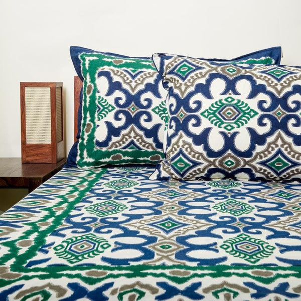 Buy Ethnochic Printed Bedsheet - Blue at Vaaree online | Beautiful Bedsheets to choose from