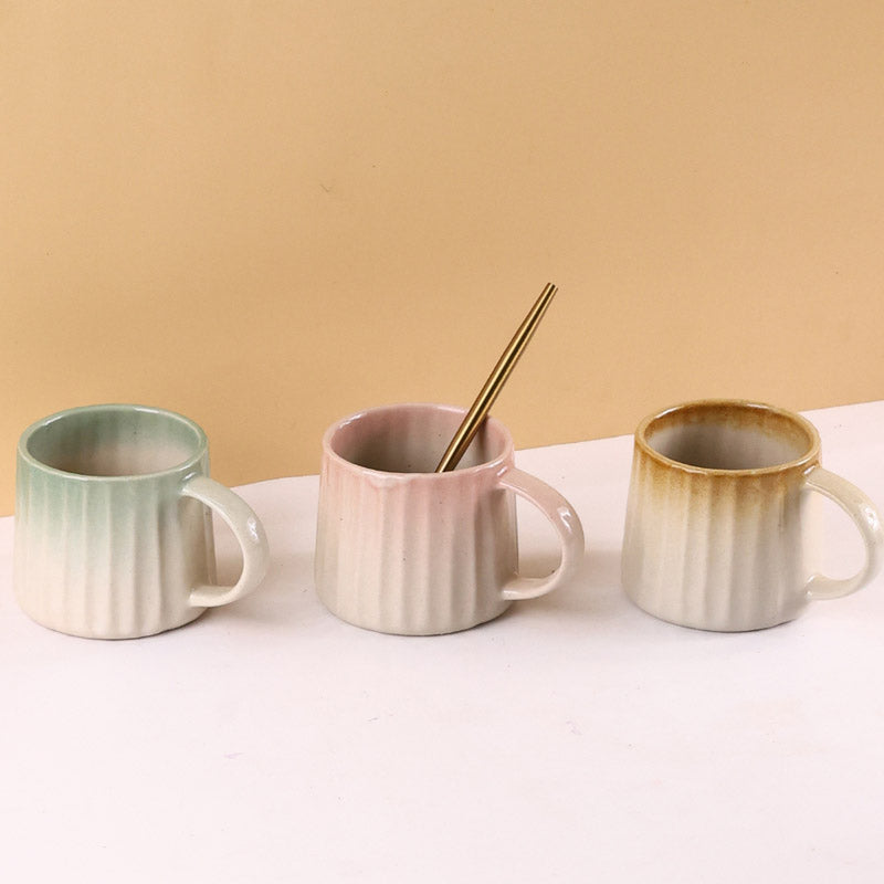 Buy Glairy Ceramic Cup (150 ML) - Set of Three Mug & Tea Cup from Vaaree