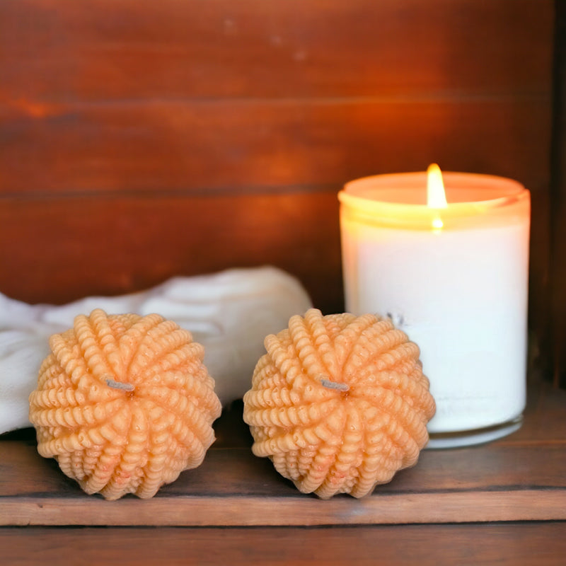 Buy Fur Ball Orange Scented Candle - Set Of Two Candles from Vaaree