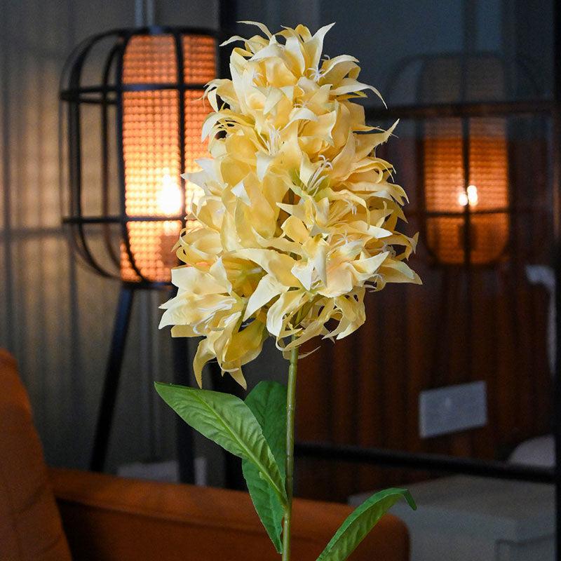 Buy Faux Everlasting Hyacinth Flower Stick - Yellow Artificial Flowers from Vaaree