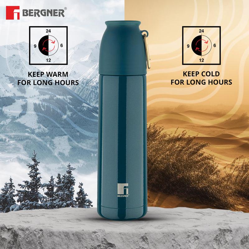 Buy Bergner Walking Thermosteel Hot and Cold Flask (Green) -500 ML Flask from Vaaree