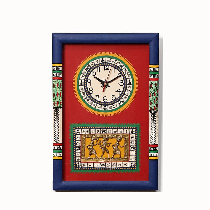 Wall Clock - Sanjoya Warli Wall Clock - Red