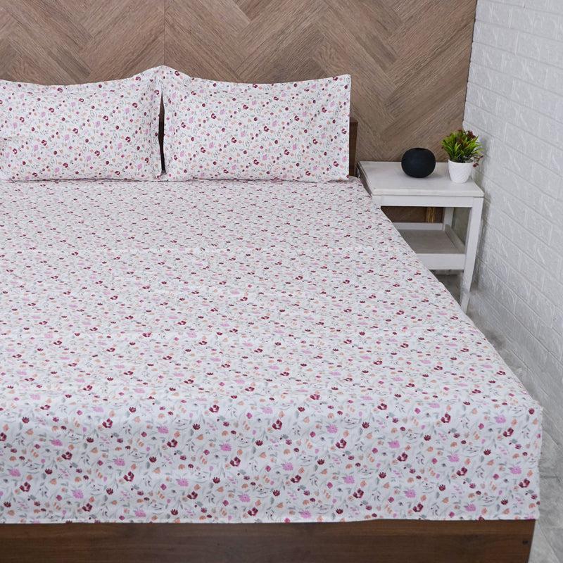 Buy Avani Floral Bedsheet - Pink Bedsheets from Vaaree