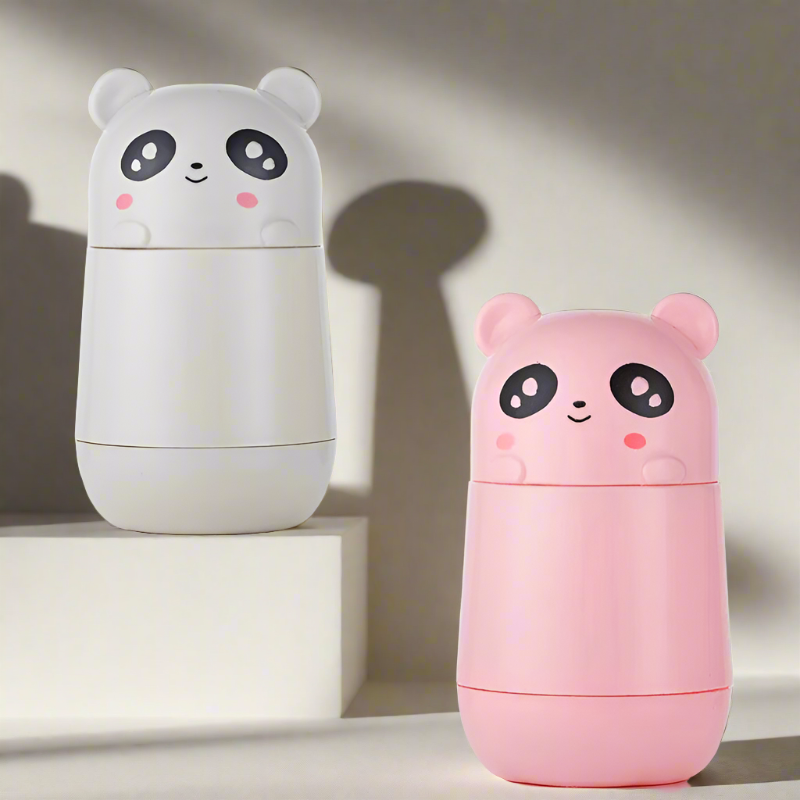 Bottle - Hydro Panda Kids 350 ML Water Bottle (Pink & Grey) - Set of Two