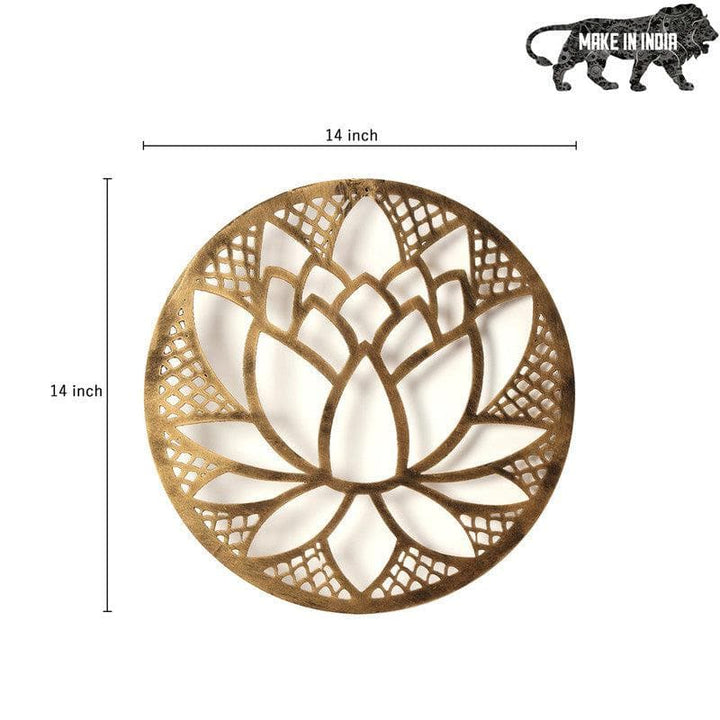 Buy Golden Lotus Wall Decor at Vaaree online | Beautiful Wall Accents to choose from