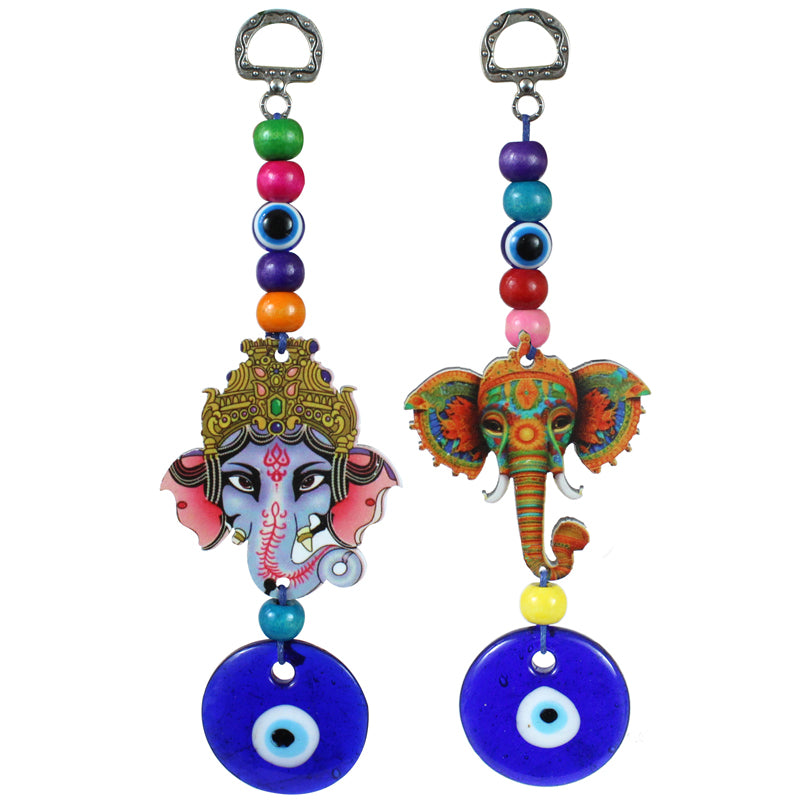 Wall Accents - Ganesha Evil Eye Wall Hanging - Set Of Two