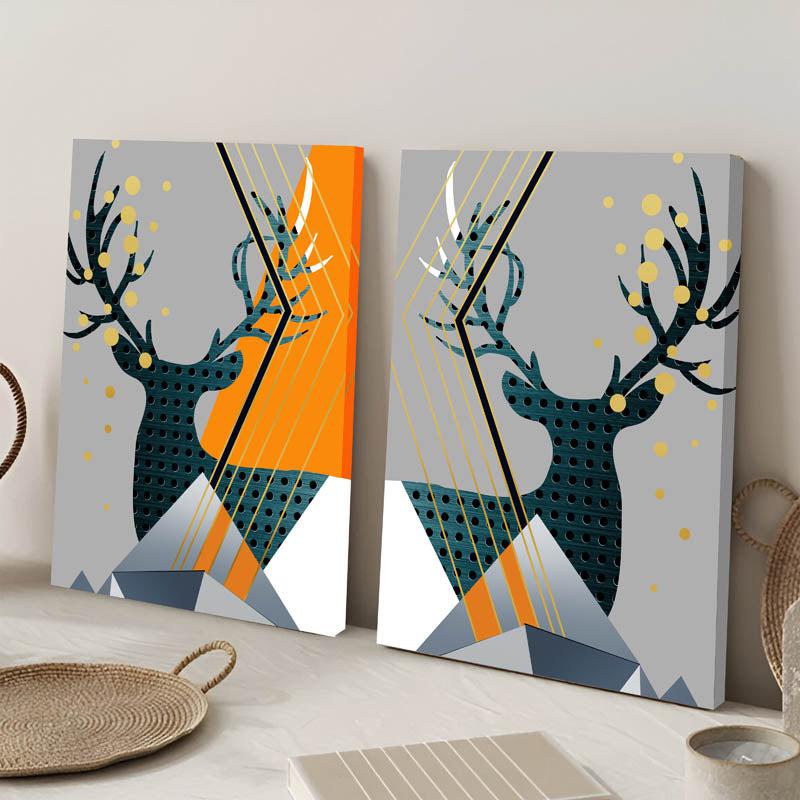 Buy Vaughn Stag Wall Art - Set Of Two Wall Art & Paintings from Vaaree