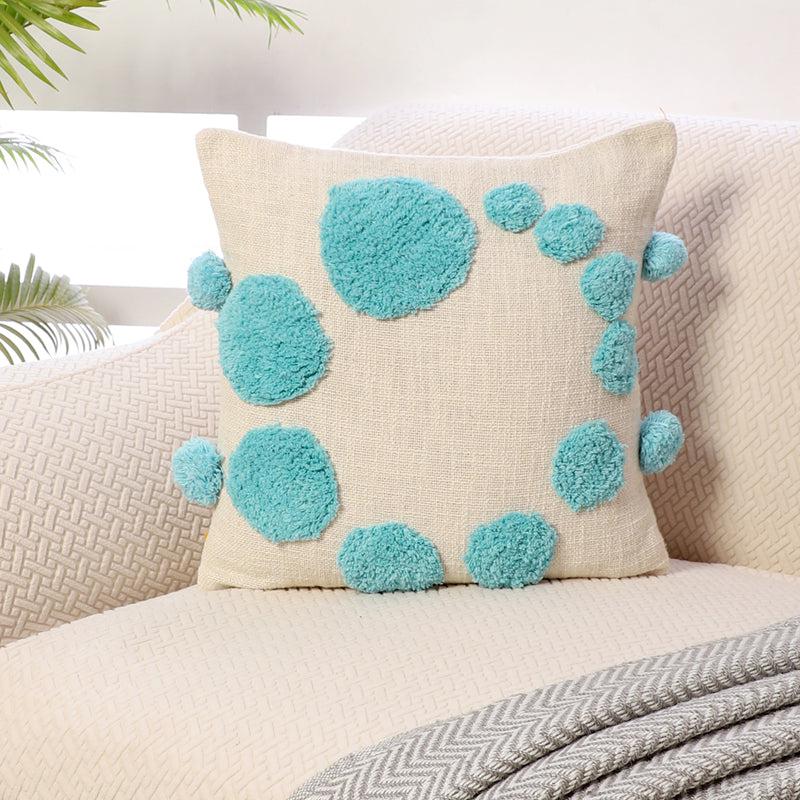 Buy Bubble Bloom Tufted Cushion Cover - Blue Cushion Covers from Vaaree