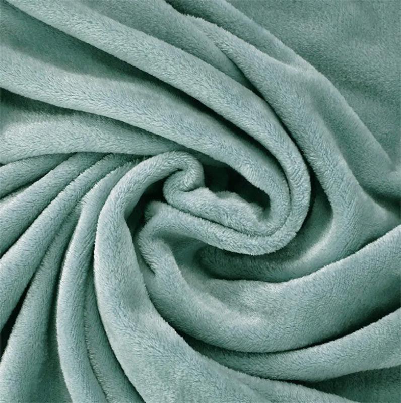 Buy Sarva Solid Knitted Cotton Flannel Blanket (Sea Green) - 190 GSM Blankets from Vaaree