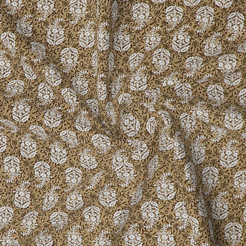 Buy Vṛinda Ethnic Bedsheet - Beige Bedsheets from Vaaree