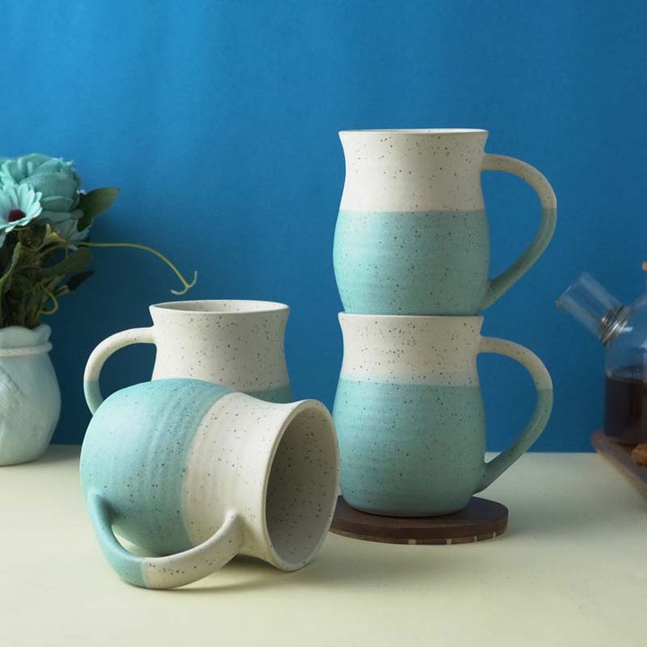 Buy Dual Bliss Blue Mug (400 ML) - Set Of Four at Vaaree online | Beautiful Mug & Tea Cup to choose from