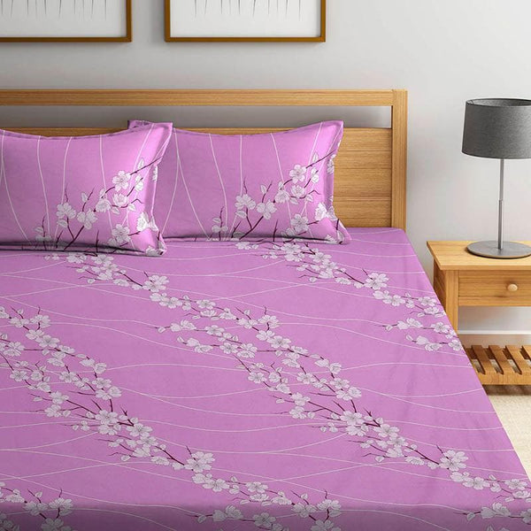 Buy Elle Bloom Bedsheet - Lavender Online in India | Bedsheets on Vaaree