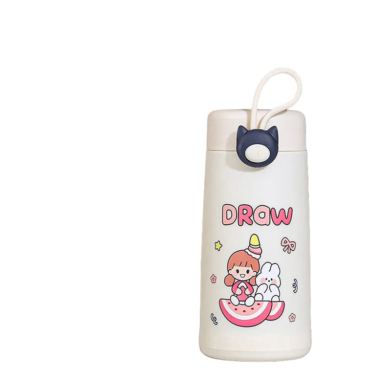 Bottle - Drow Rainbow Kids Water Bottle (300 ML) - White