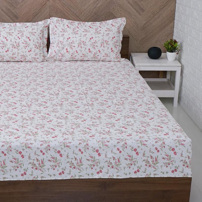 Buy Peila Floral Bedsheet - Rust Bedsheets from Vaaree