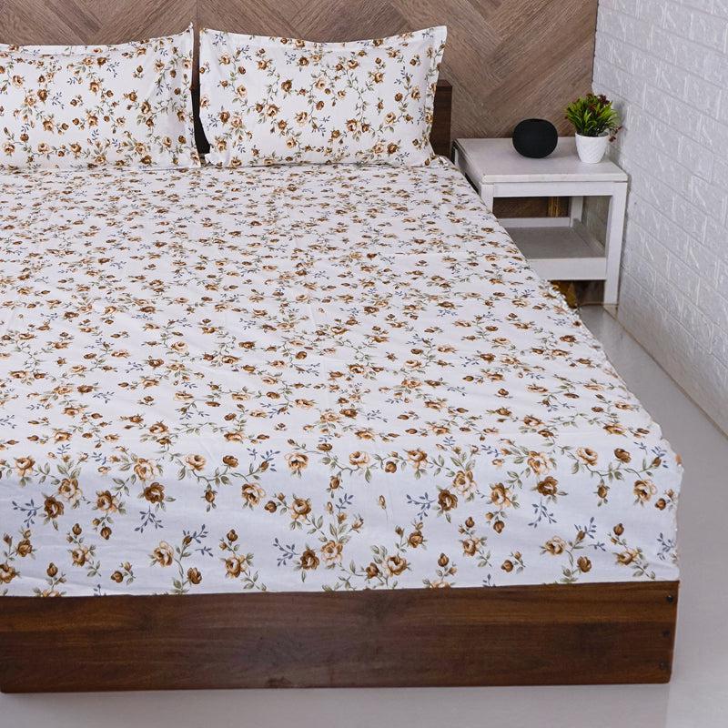 Buy Ramisa Floral Bedsheet - Yellow Bedsheets from Vaaree