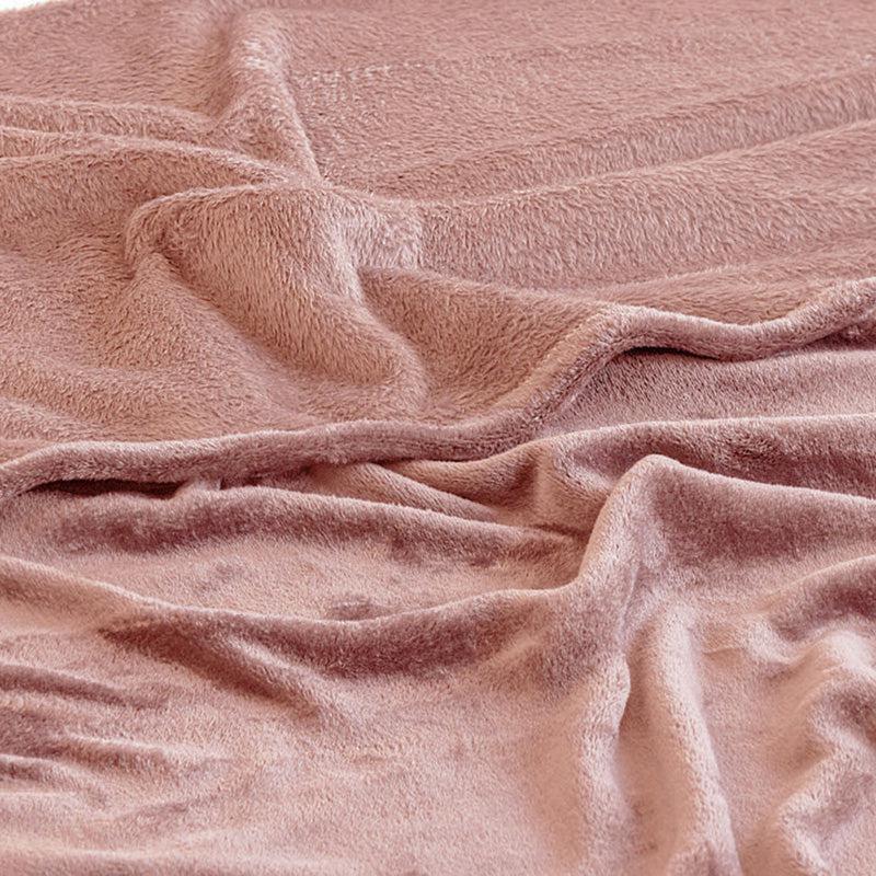 Buy Sarva Solid Knitted Cotton Flannel Blanket (Pink) - 190 GSM Blankets from Vaaree