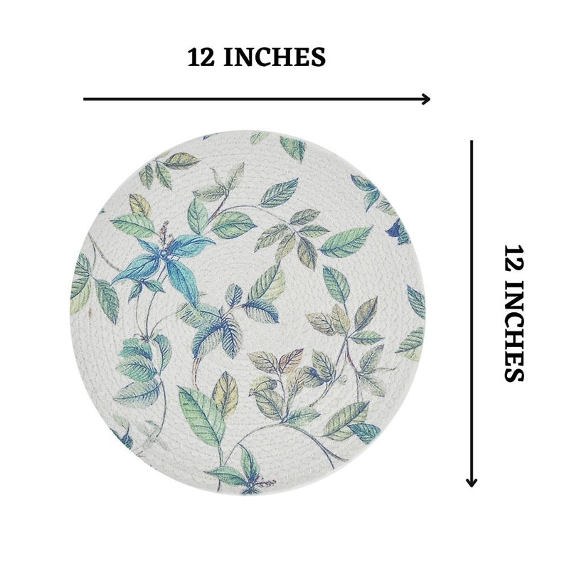 Buy Aloe Round Placemat - Set Of Two Table Mat from Vaaree