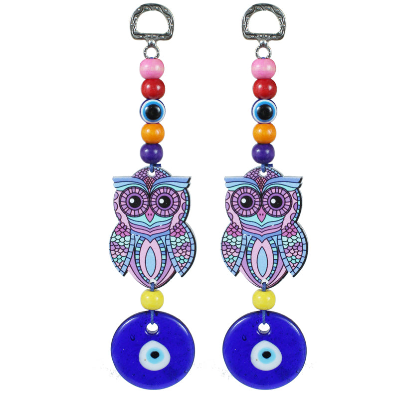 Wall Accents - Boheme Owl Evil Eye Wall Hanging - Set Of Two