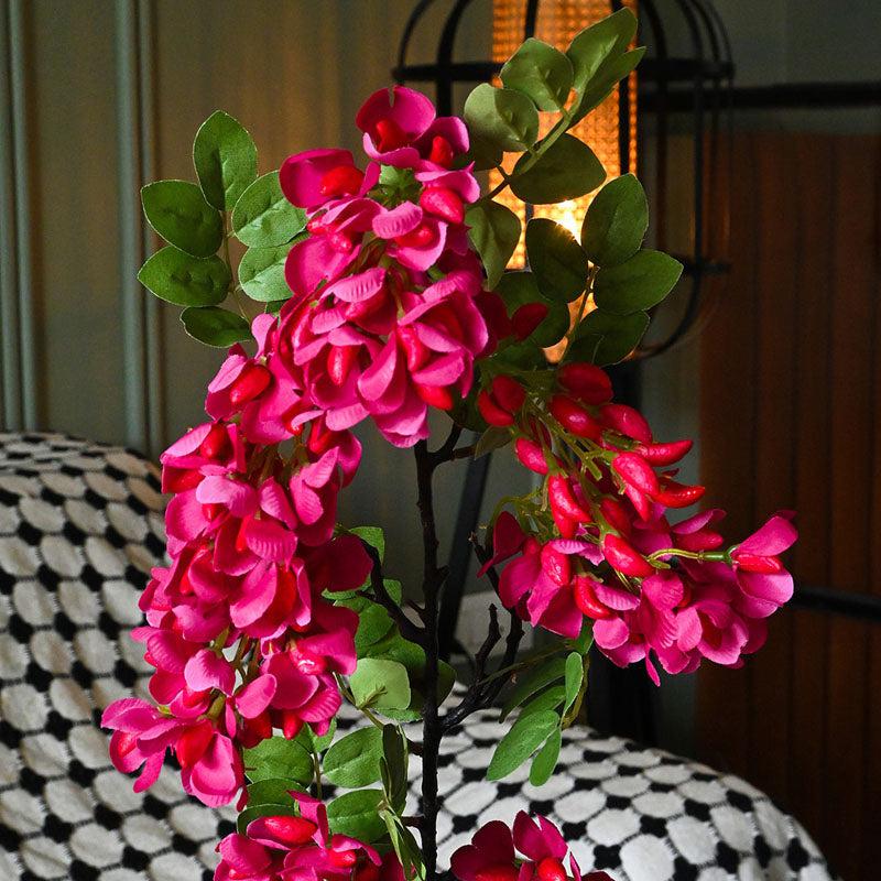 Buy Faux Bristly Locust Flower Stick - Red Artificial Flowers from Vaaree