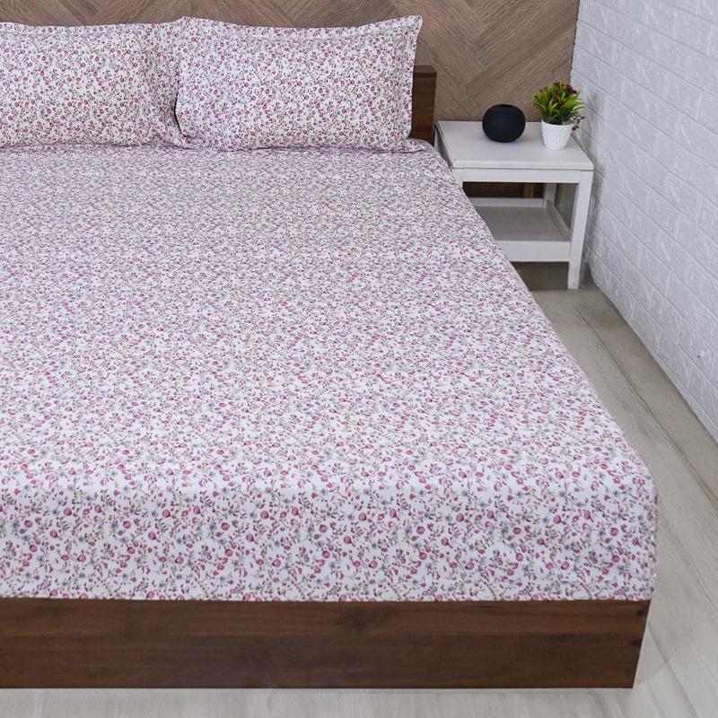 Buy Anvisha Floral Bedsheet - Pink Bedsheets from Vaaree