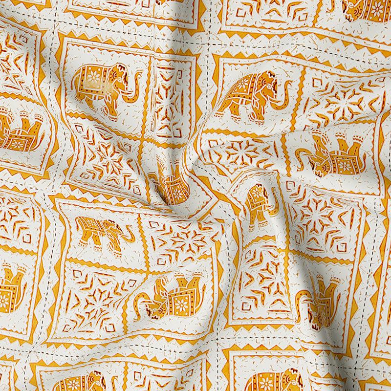 Buy Jaipur Jumbo Bedsheet - Yellow Bedsheets from Vaaree