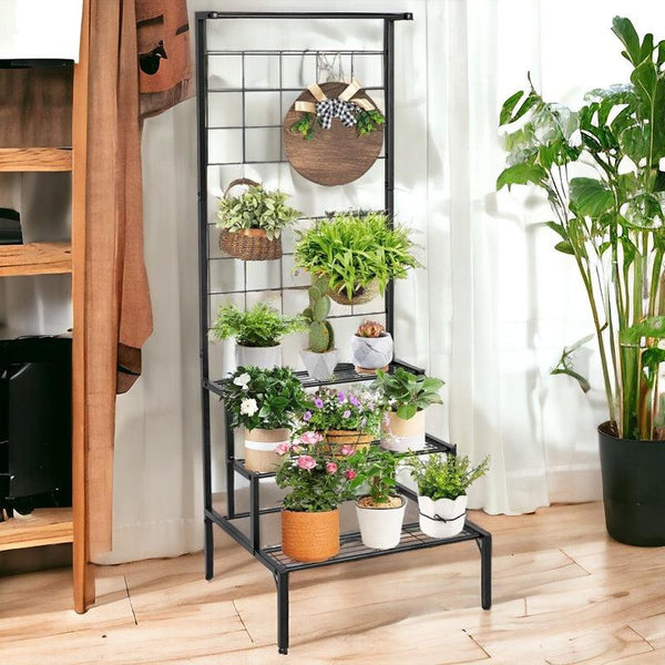 Buy Vetro Planter Stand - Black Planter Stand from Vaaree