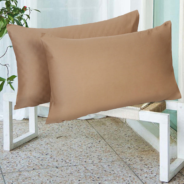 Buy Corey Pillow Cover (Khaki) - Set Of Two Pillow Covers from Vaaree