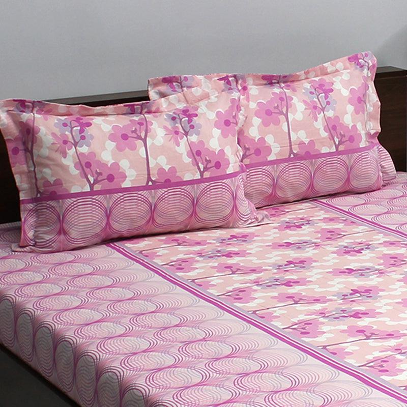 Buy Warhi Floral Bedsheet - Pink Bedsheets from Vaaree