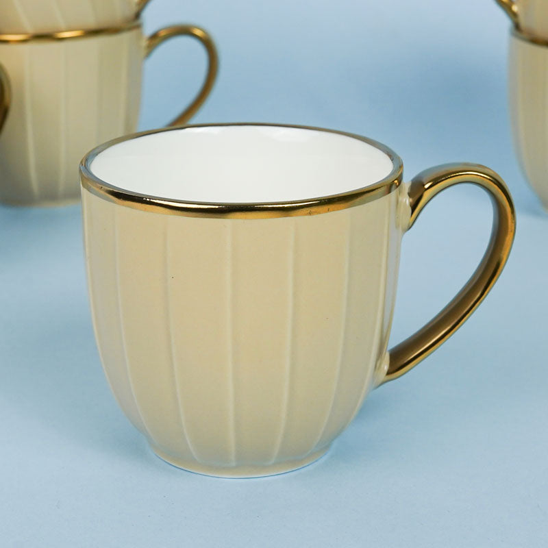 Buy Alchemy Beige Cup (220 ML) - Set Of Six Mug from Vaaree