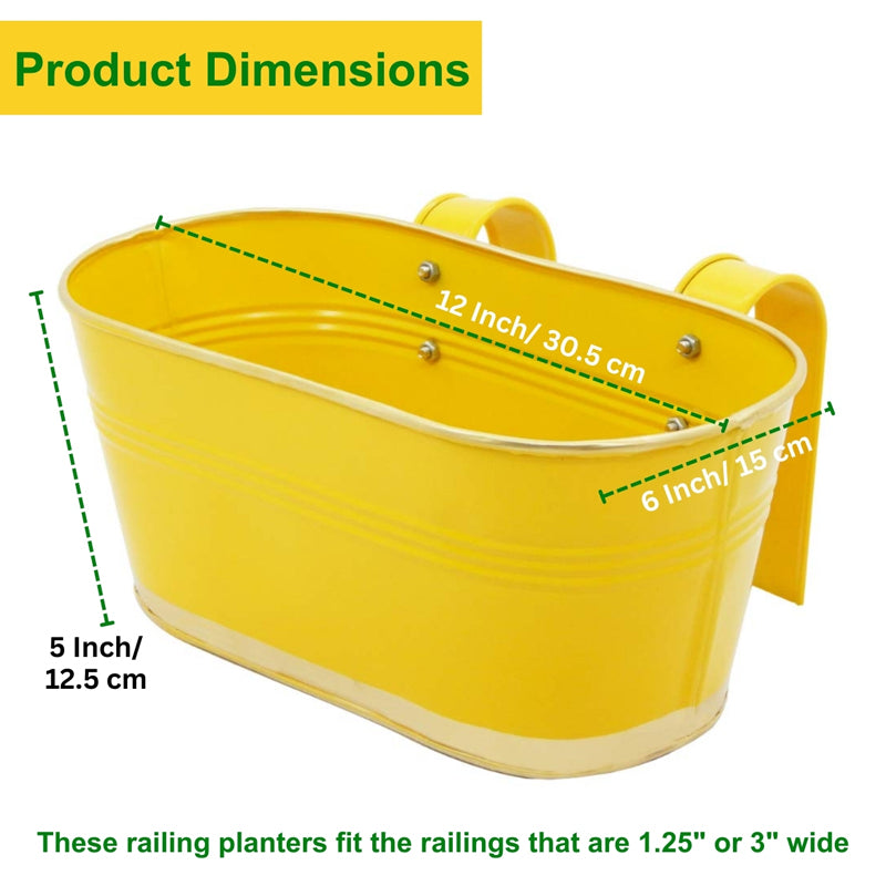 Buy Norva Hanging Planter (Yellow) - Set Of Six Pots & Planters from Vaaree