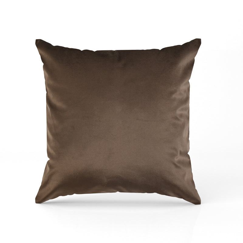 Buy Vintara Velvet Cushion Cover (Brown) - Set Of Five Cushion Cover Sets from Vaaree