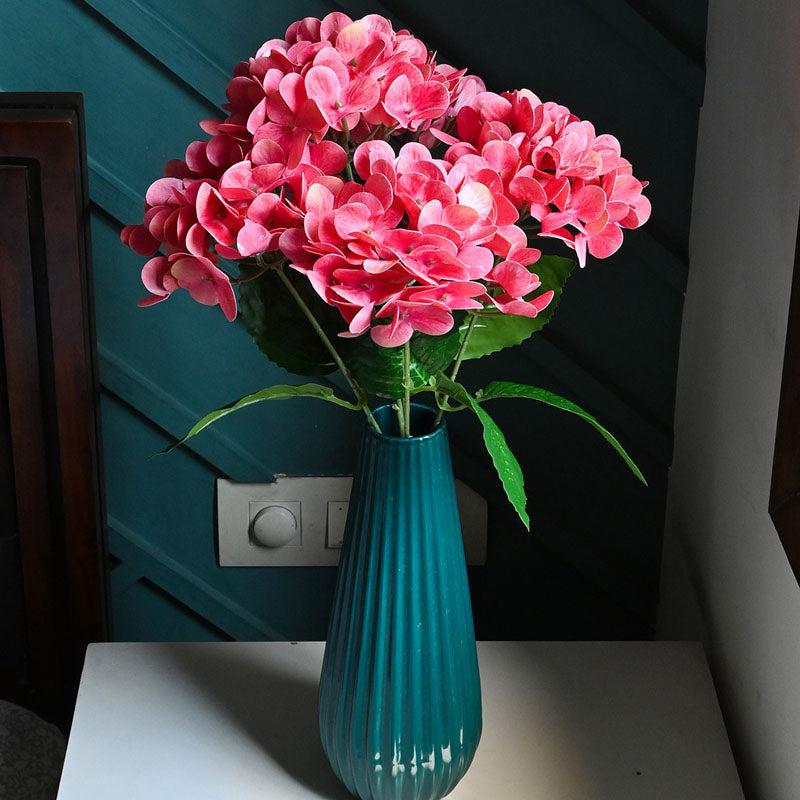 Buy Faux Everlasting Hydrangea Flower Stick - Light Pink Artificial Flowers from Vaaree