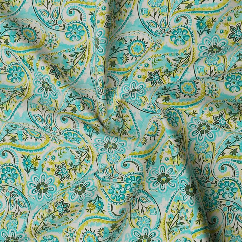 Buy Manohara Floral Bedsheet - Green Bedsheets from Vaaree