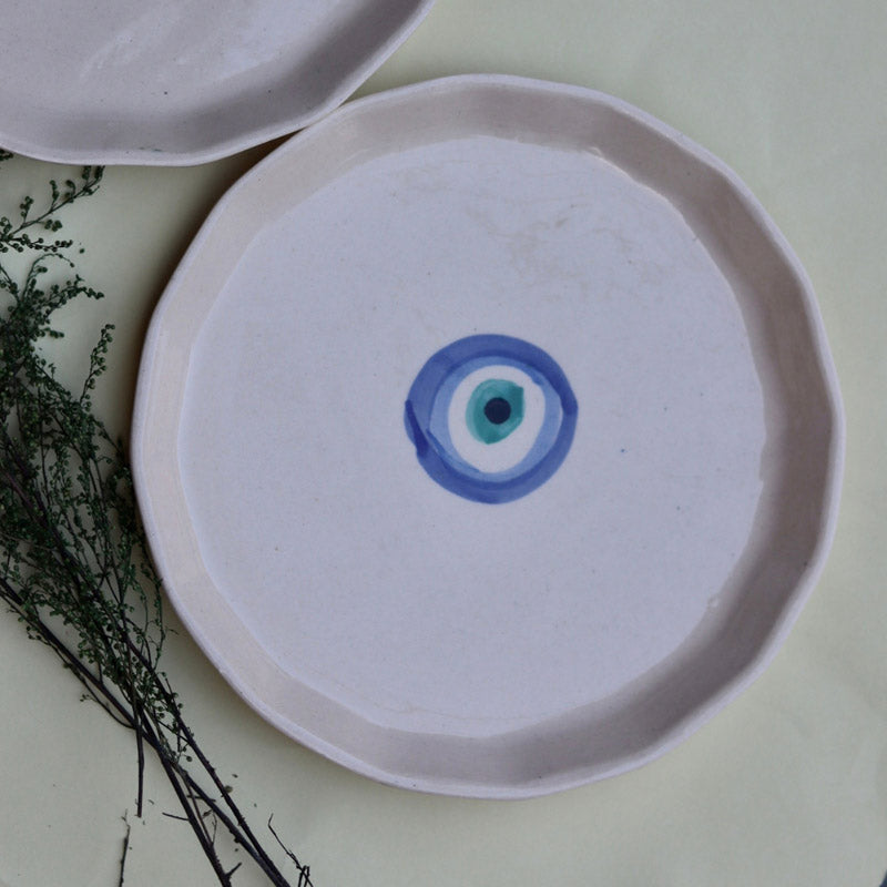 Buy Evil Eye Cup & Snack Plate - Two Piece Set Tea Cup & Saucer from Vaaree