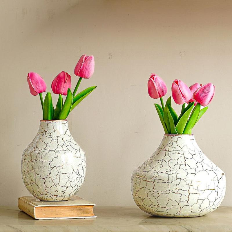 Buy Cramery Metal Vase - Set Of Two Vase from Vaaree