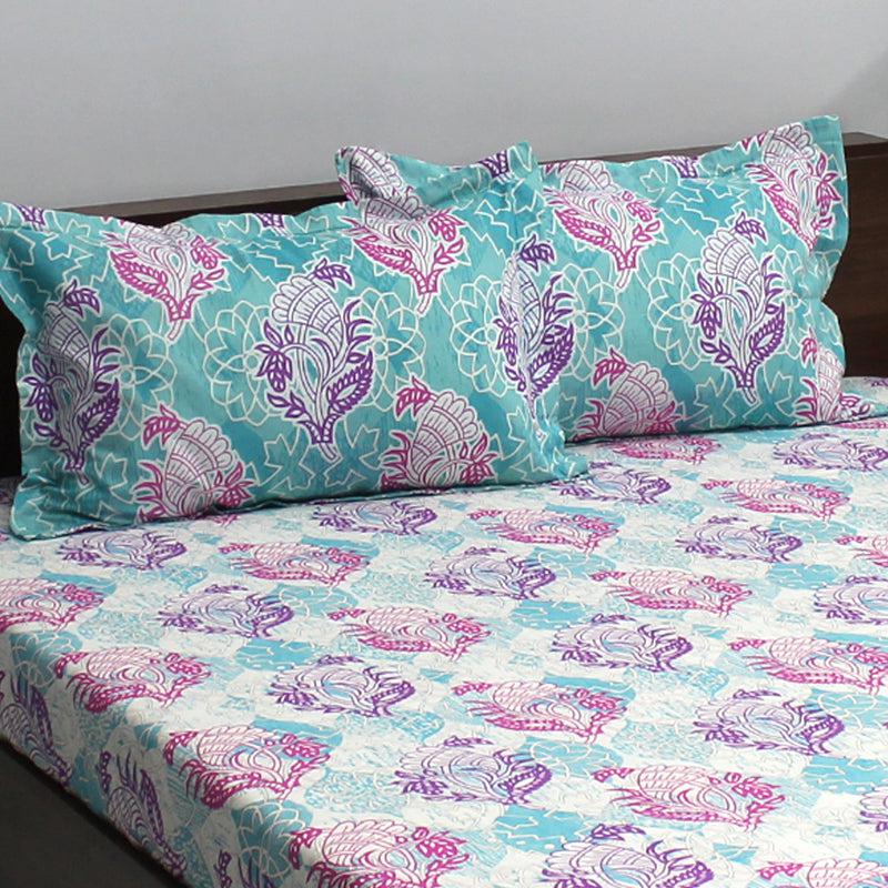 Buy Wishi Ethnic Bedsheet - Green Bedsheets from Vaaree