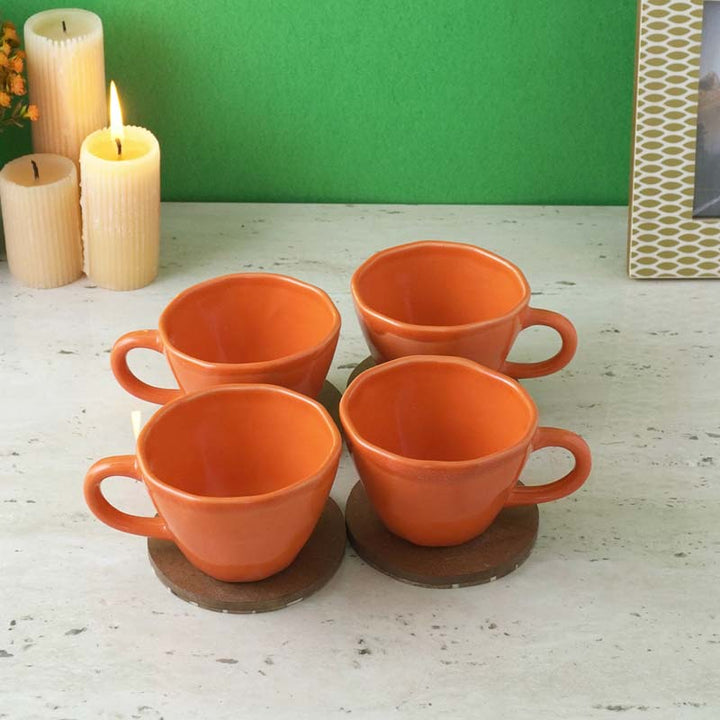 Buy Addie Vermilion Mug (250 ML) - Set Of Four at Vaaree online | Beautiful Mug & Tea Cup to choose from
