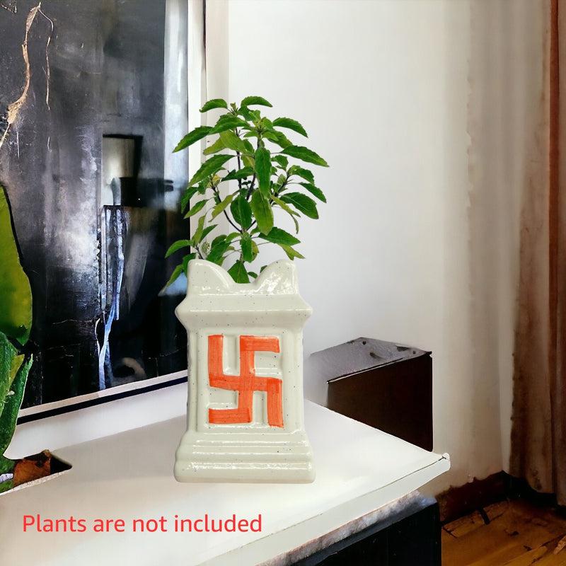 Buy Swastika Planter - White Pots & Planters from Vaaree