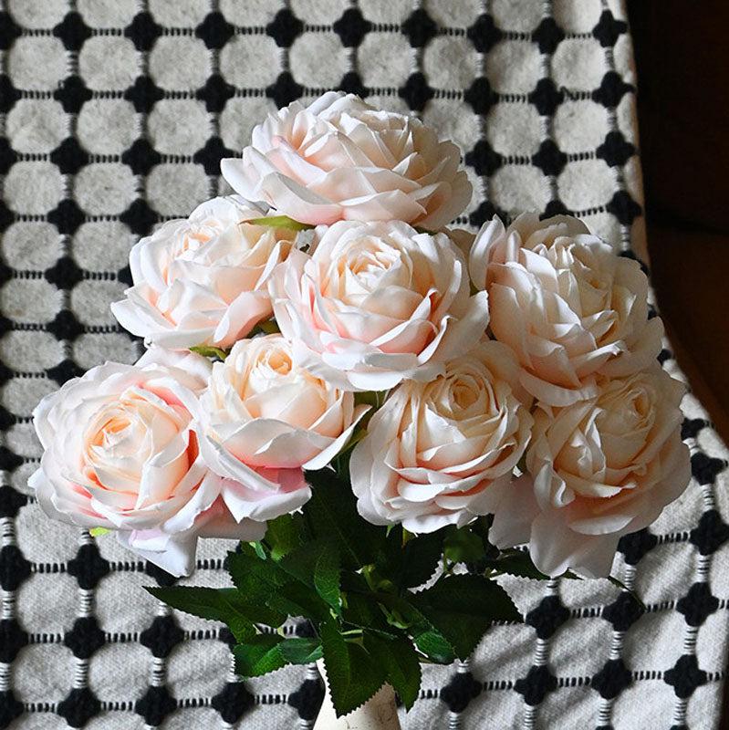 Buy Faux Everlasting Rose Flower Bunch - Off White Artificial Flowers from Vaaree